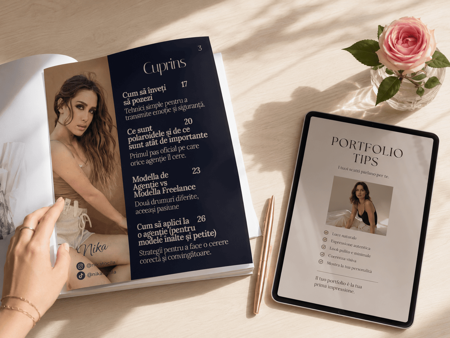Nika într-un editorial fashion premium